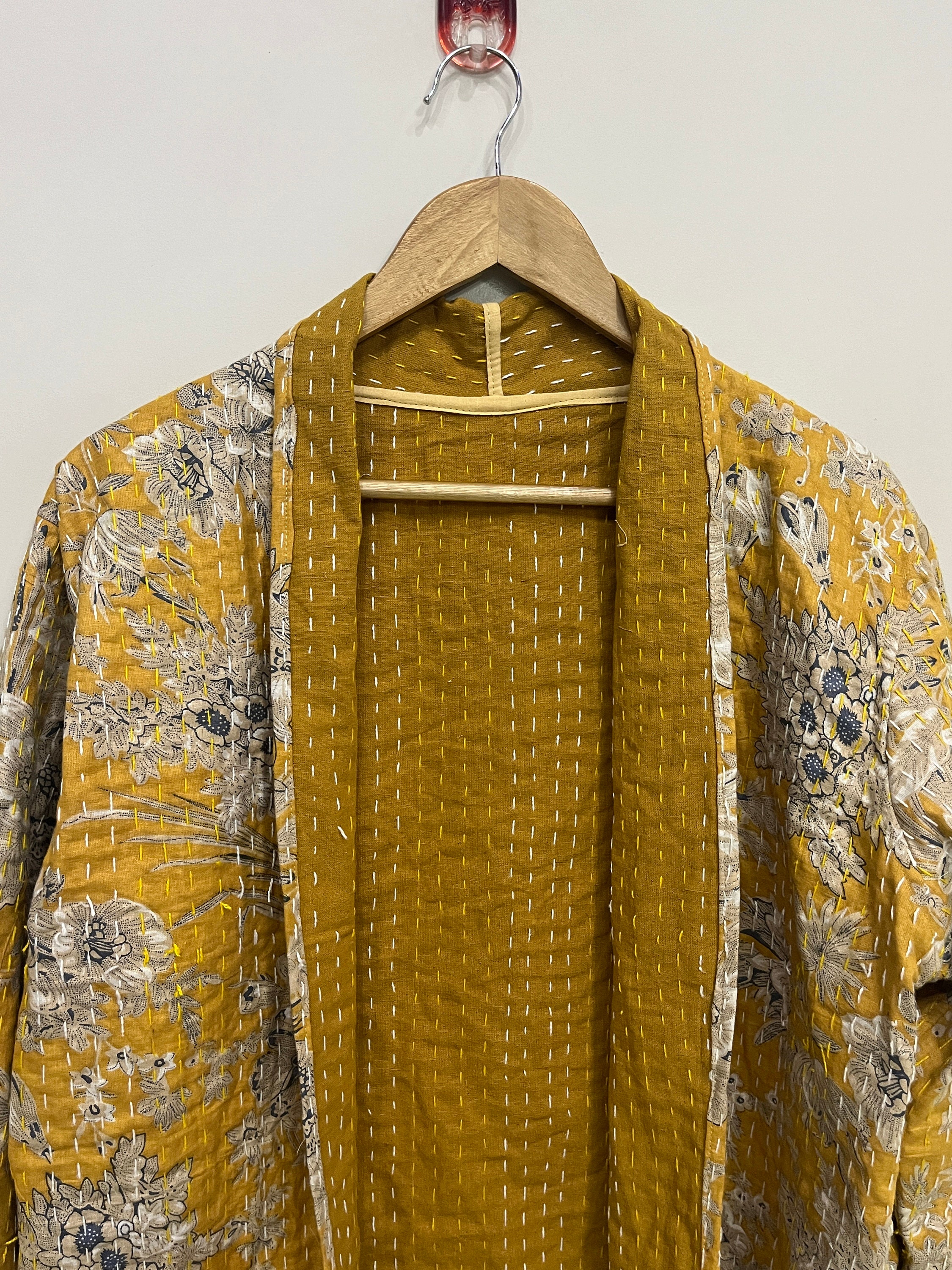 リバーシブル花柄カンタキルティング着物ジャケット、L-XL - Etsy 日本