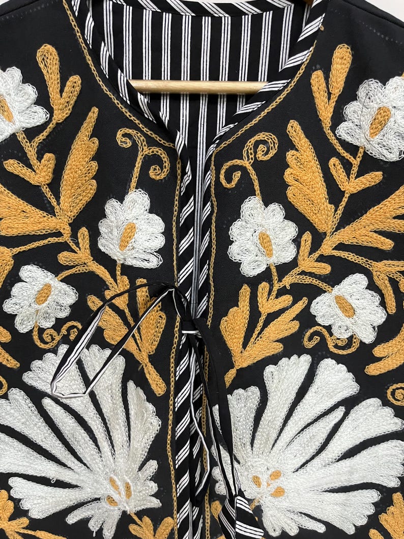 Embroidery Jacket
Suzani Jacket
Sleeveless Jacket
Suzani Vest
Handmade Jacket
Suzani Short Jacket
Indian Jacket
Cotton Jacket
Suzani Vest For Her
Gilet For Women
Floral Jacket
Cotton Waistcoat
Suzani Jacket Coat