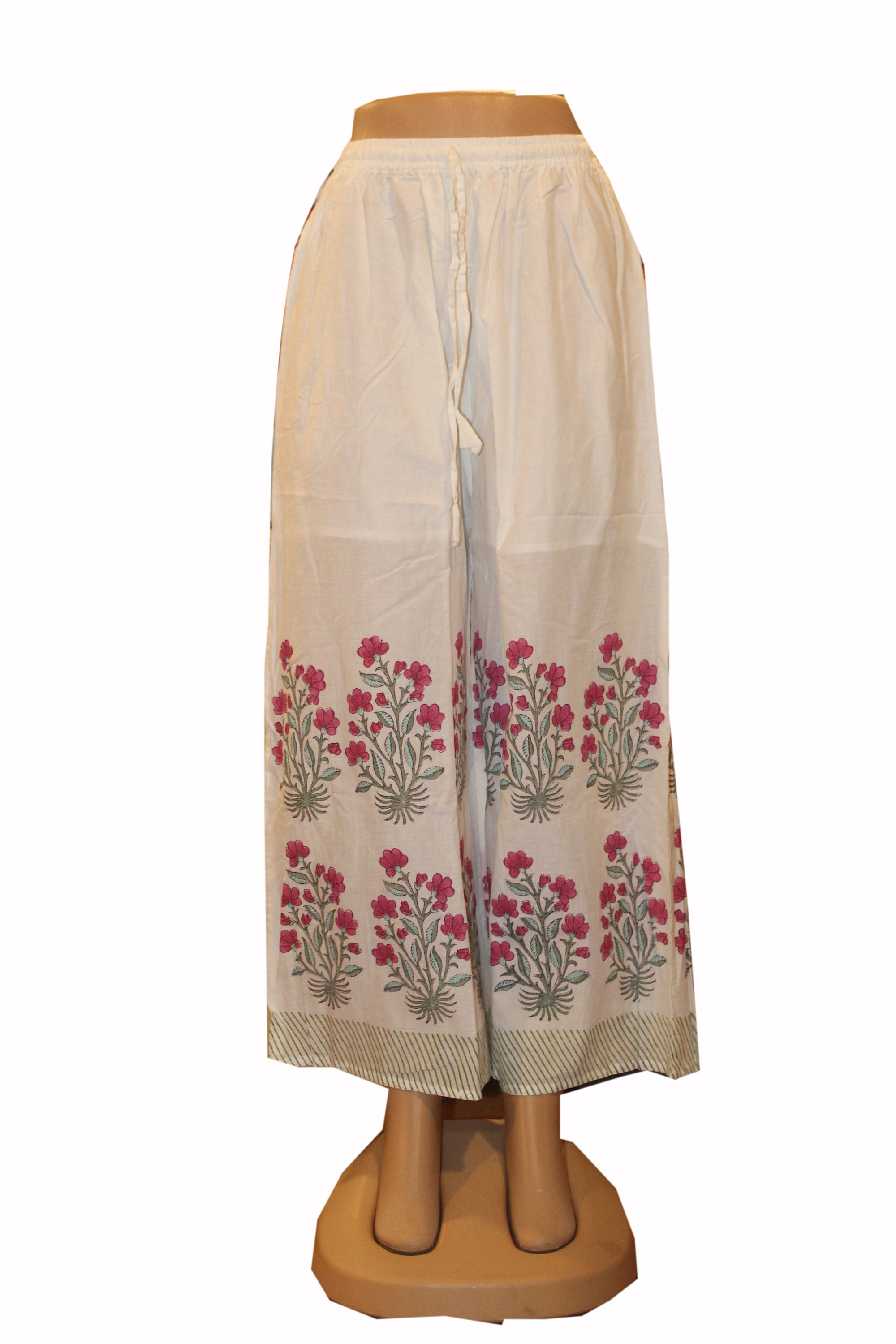 Buy Pink Mughal Floral Kali Palazzo Pants Online At Best Price   Sassafrasin