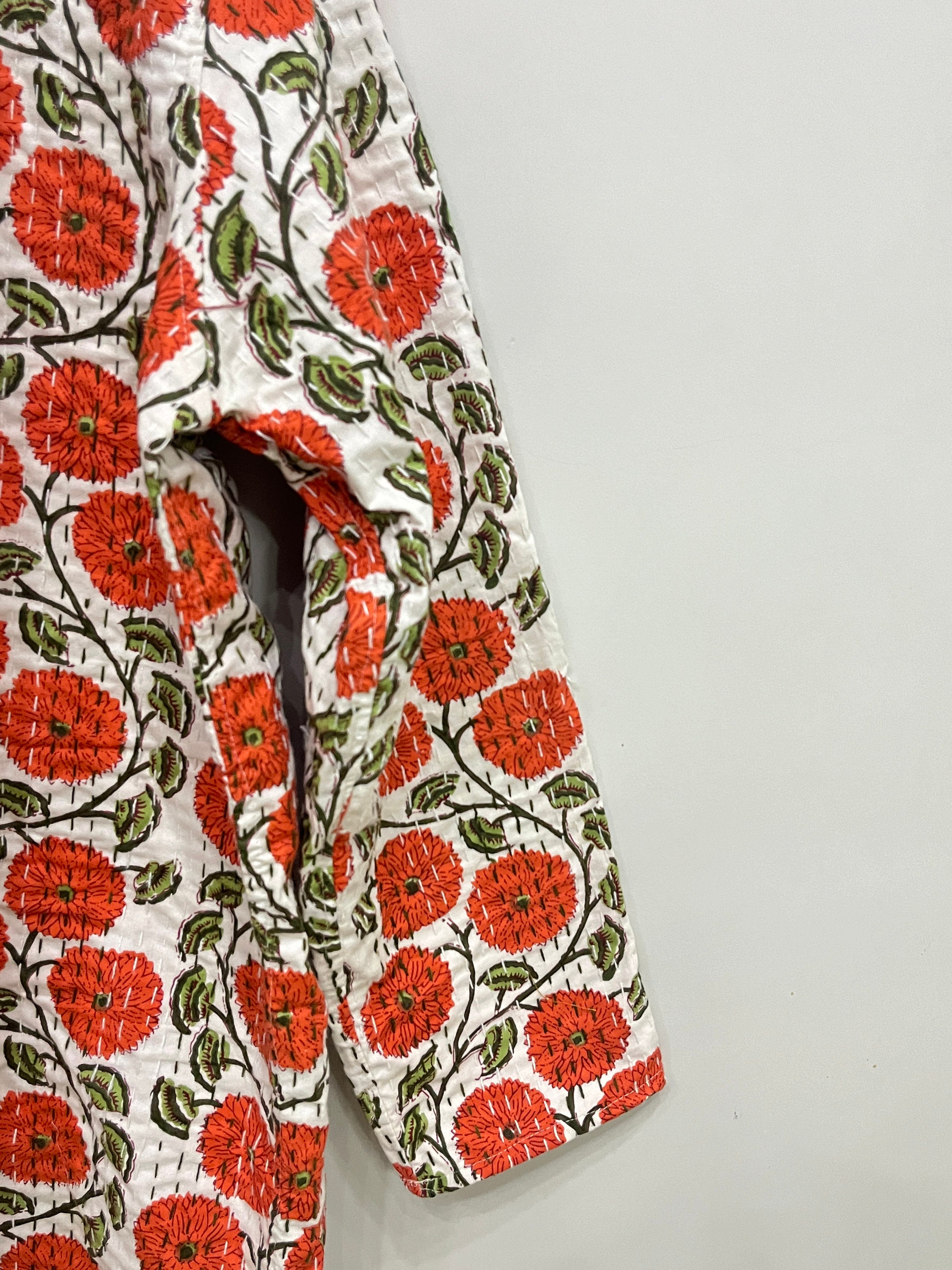 コットンカンタリバーシブルコート、キルティングカンタジャケット