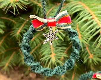 Set of 6 Wreath Tree Decorations