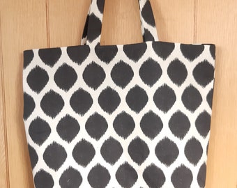 Leather Handled Tote Bag // Dragon Design // Canvas Shopper - Etsy
