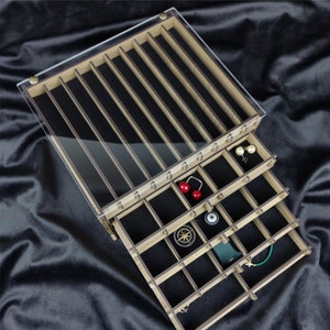 Boîte à bijoux personnalisable avec tiroir, organisateur de bijoux personnalisé, boîte de rangement pour femme