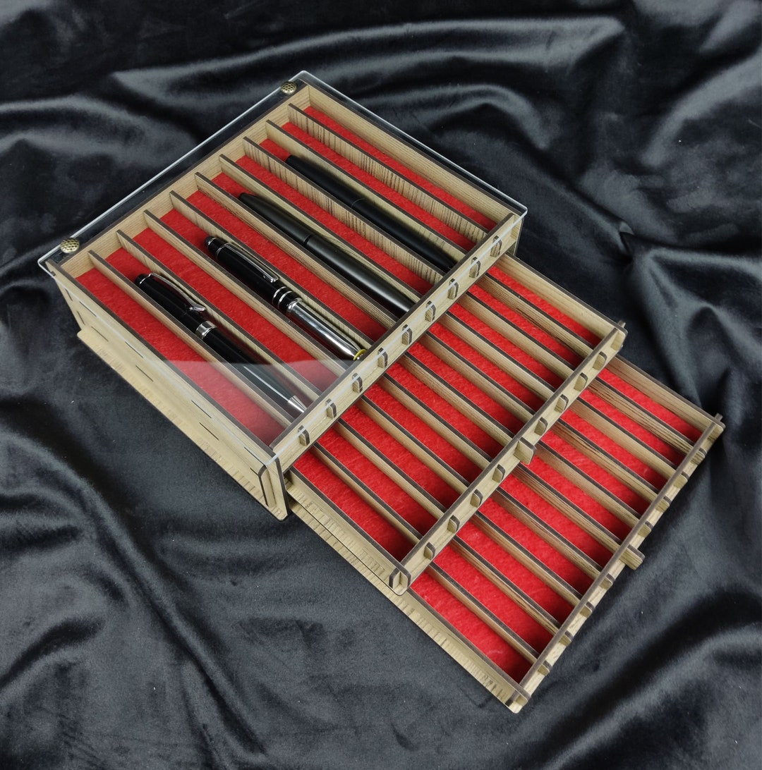 Fountain Pen Collection Storage Case for 30 Pens, Collectible Pen