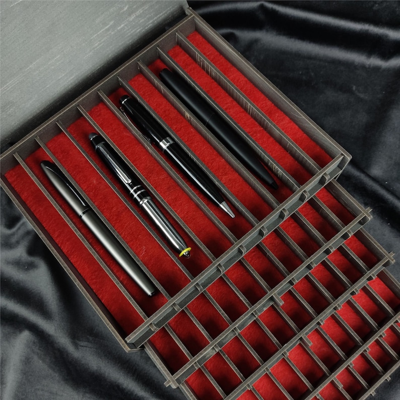 Fountain Pen Collection Storage Case for 50 Pens Collectible Etsy