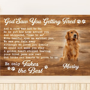 Personalized Dog Memorial Gift, Pet Memorial Print, Custom Pet Memorial Portrait, Deceased Dog Memorial Photo w/ Poem, Dead Dog Memorial Art