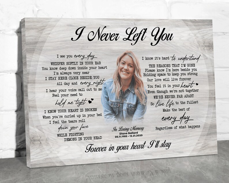 Custom Memorial Canvas Daughter Memorial Deceased Loved One Etsy