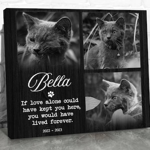 Cat Memorial Gift, Cat Memorial Frame, Pet Loss Photo Print, Pet Memorial Quotes, Deceased Pet Keepsake, In Memory of Cat Art, Black & White