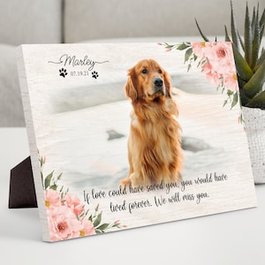 Personalized Dog Memorial Gift, Pet Memorial Photo Frame Canvas Plaque Poster Printable Loss of Dog Death Remembrance Deceased Sympathy Art