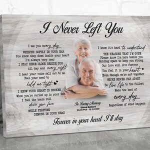 Memorial Gift, In Memory Gifts Photo & Poem, Sympathy Gift Loss of Mother, Loss of Father, Grief Remembrance Bereavement Condolence Funeral