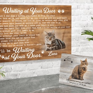 Custom Cat Memorial Gift w/ Photo & Poem, Pet Loss Gifts, Deceased Pet Memorial Gift, Cat Sympathy Gift, Cat Remembrance Gift, Cat Loss Gift image 3