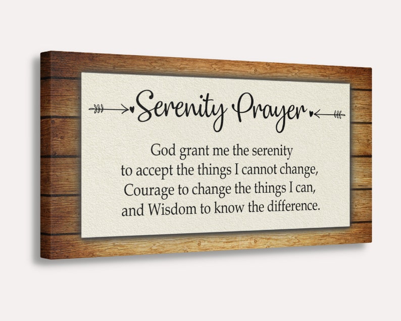 Serenity Prayer Christian Wall Art Catholic Gifts for Women Etsy