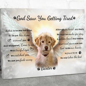 Angel Pet with Wings, dog memorial portrait, pet memorial gift personalized keepsake, memorial painting for loss of dog remembrance wall art