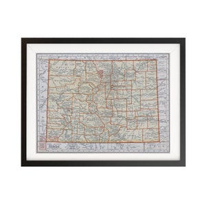Colorado Vintage Map Poster - Map Print - Vintage Map Of Colorado Wall Art - Colorado Print - State Map