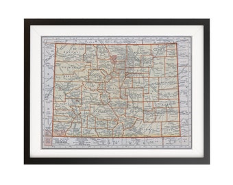 HISTORIX Vintage 1862 Colorado Territory Map Poster - 18x24 Inches - Old Map Wall Art Of Central Gold Region