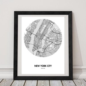 New York City Map Print Poster Map Gift Map Print New York City Wall Art City Map Map Of NYC NY Map image 4