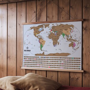 Scratch Off Map Of The World Scratch Off White Travel Tracker Map With Flags Perfect Gift Travel Gift Gift For Him Gift For Her image 5