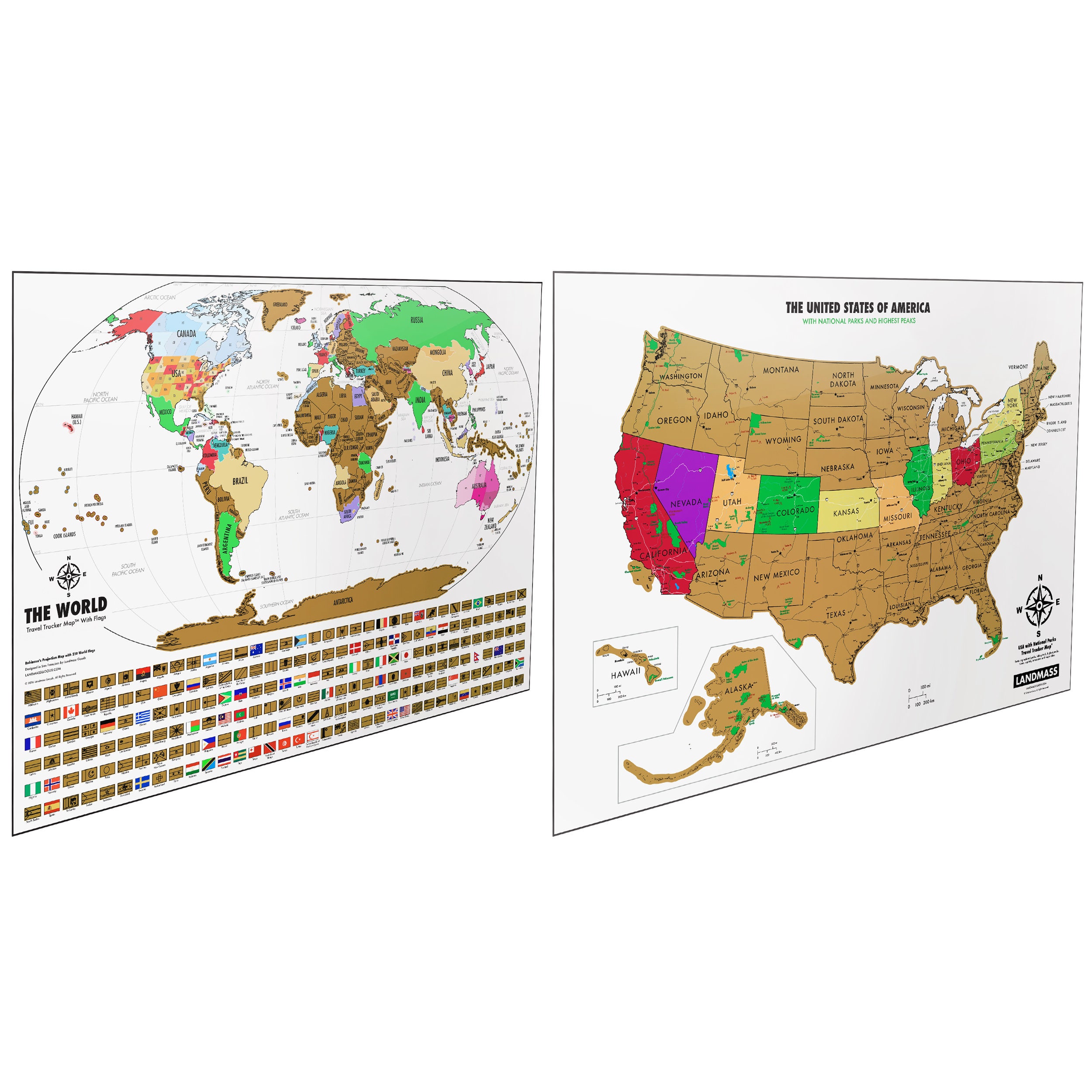 Travel Map® of the USA Air〛Buy Scratch map USA Air in ® Gift Store