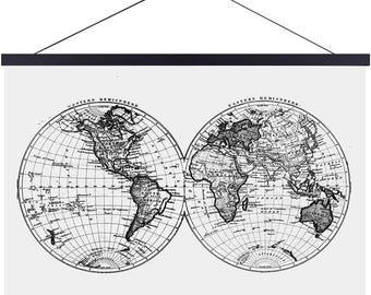 30” Black Magnetic Poster Hanger, 30x20 30x24 30x30 30x40, Wood Frame for Posters, Prints, Photos, Pictures, Maps, Scrolls, and Artwork