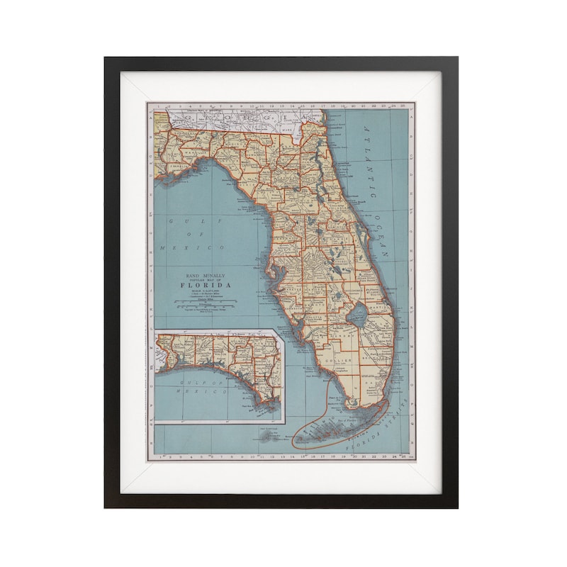 Old Florida Map Etsy Il F5cv 