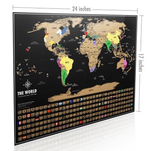 Scratch Off World Map Scratch Off Map Of The World Poster Print Gift For Him Gift For Her Gifts For Traveler Travel Gift Idea image 6