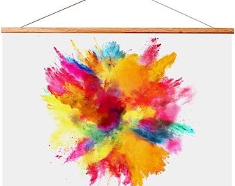 40” Wood Poster Frame, Hanger Frame, Posters, Prints, Photos, Pictures, Maps, Art, Wooden, Magnetic, Wall Hanging Frame, 40 Inch, Teak