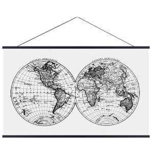 36” Wood Poster Frame Black - Hanger For Posters, Prints, Photos, Pictures, and Art - Wooden Magnetic Wall Hanging Frame for Scratch Off Map