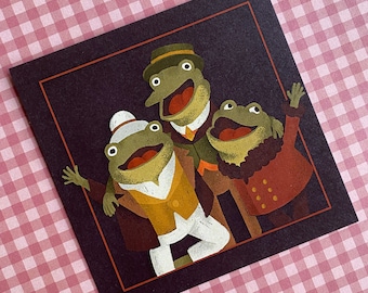Frog Choir - 5" x 5" Over the Garden Wall Inspired Print