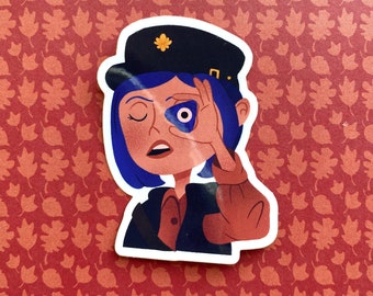 The Seeing Stone — 2" x 2.6" Coraline Inspired Glossy Vinyl Sticker