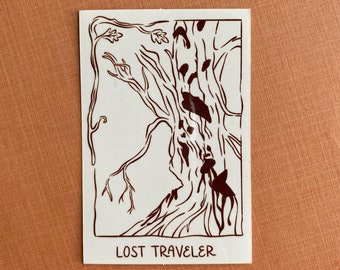 Lost Traveler - Over the Garden Wall Inspired 2" x 3" Glossy Vinyl Sticker