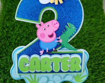 George piggy cake topper
