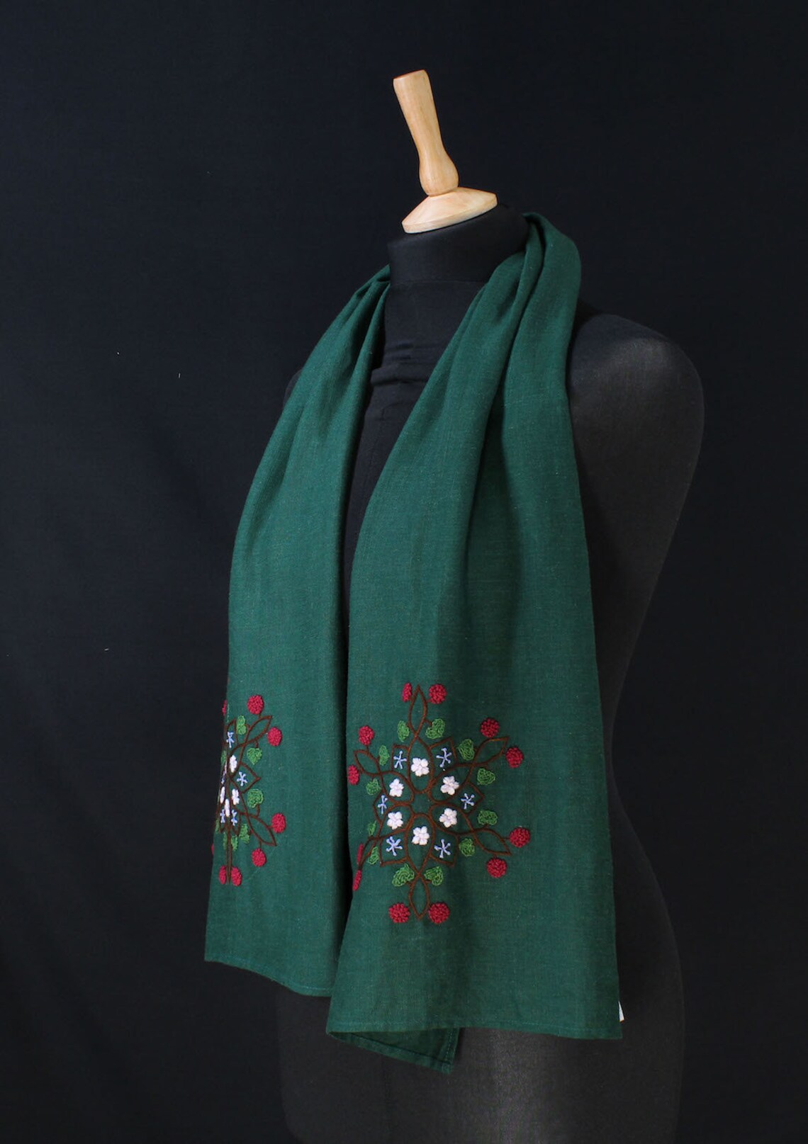 embroidered scarf