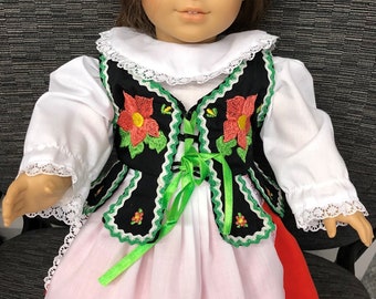 Polish II - Handmade Doll Dress Fits 18 inch American Girl Doll