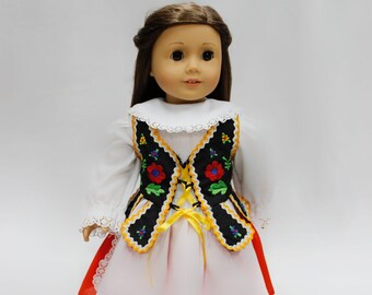 Polish II Style Dress for 18” Dolls - American Girl Compatible - Nicaraguan Handcrafted Apparel