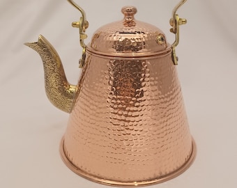 Copper Kettle | Hammered Copper Tea Kettle | Cowboy Copper Kettle | Copper Teapot | Camping Teapot | Herbal Tea Kettle | Copper Coffee Pot