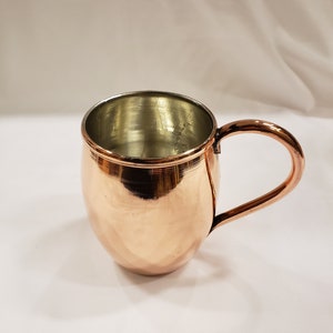 Handmade Copper Mug, 17 US oz (500 mL), Turkish copper mug, mug, copperware, copper drinking cup, copper drinkware, copper cup