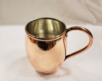 Handmade Copper Mug, 17 US oz (500 mL), Turkish copper mug, mug, copperware, copper drinking cup, copper drinkware, copper cup