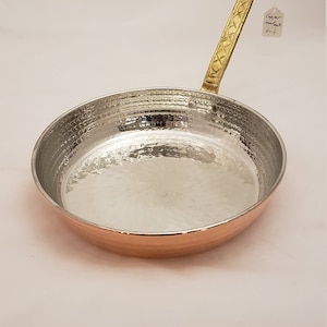 Handmade Large Copper Frying Pan
