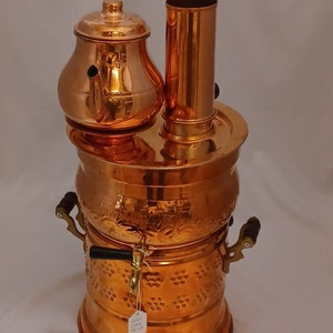 NEW DESIGN, Handmade Copper Turkish Samovar, Semaver, Copper, Turkish tea