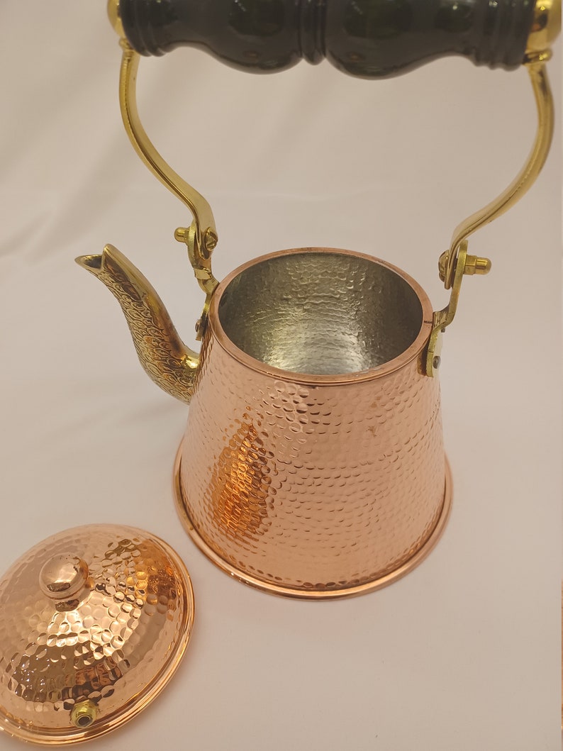 Handmade Large Conic Copper Kettle - Thumbnail 5