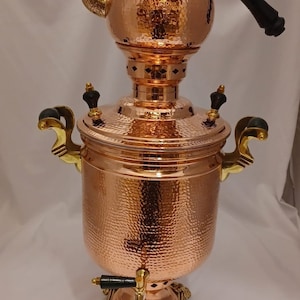 Handmade Copper Turkish Samovar, Semaver, Copper Semaver, Copper Samovar, Samovar, Turkish tea, Teapots, Copper Teapot