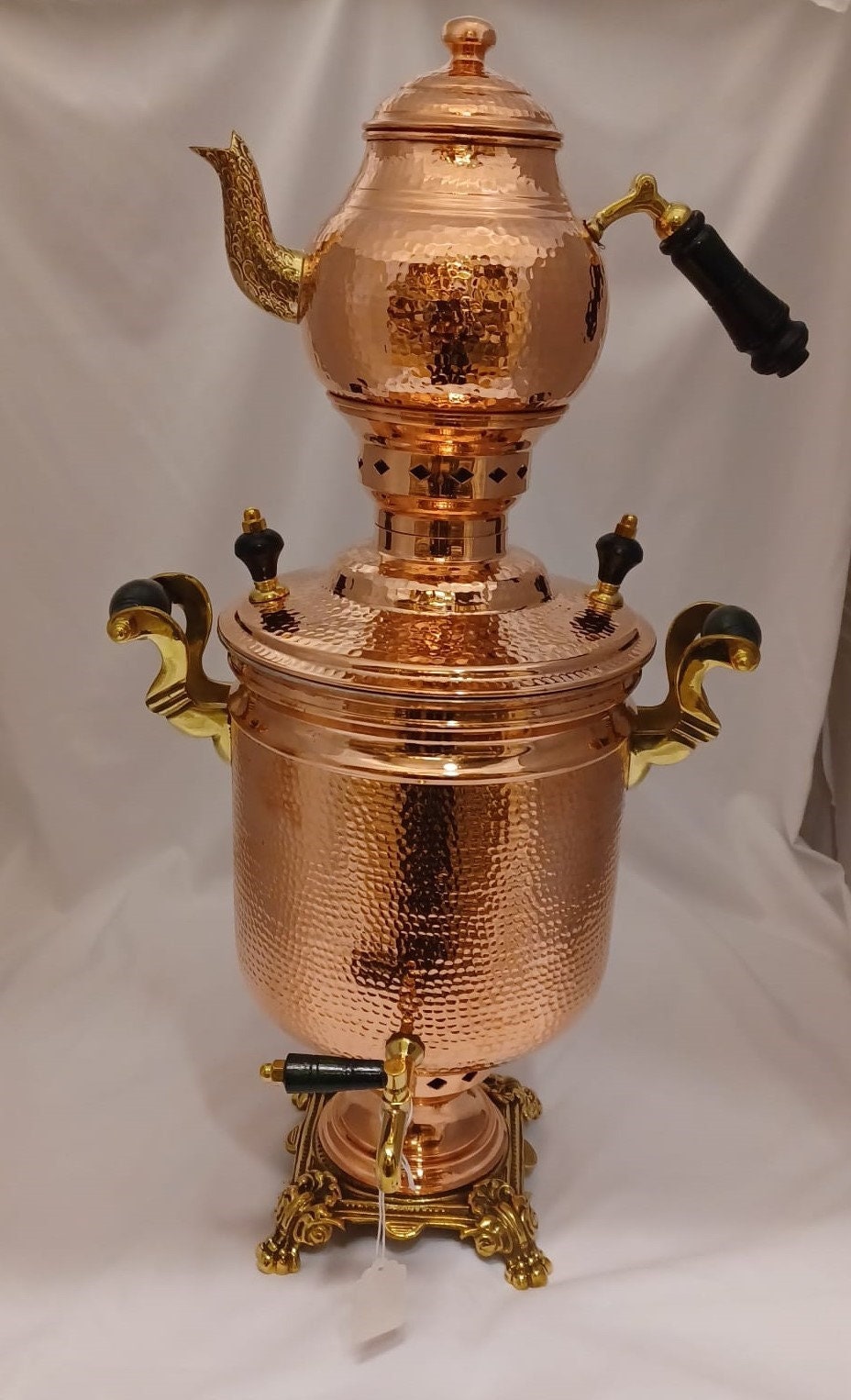 アンティーク サモワール 赤金装飾 ソビエトサモワール ティーメーカー 珍しいサモワール 古いサモワール