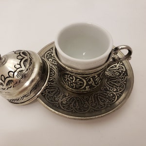 Handmade Etched Copper Single Turkish Coffee Cup, Turkish Coffee, Coffee Cup, Copperware, Espresso, Kahve