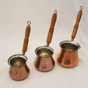 Türkische Kaffeekanne | Cezve Set | Kaffeezubereiter | Kupfer Kaffeekanne | Espressomaschine | Hochzeitsgeschenk | Kaffeeliebhaber Geschenk | Arabische Kaffeekanne