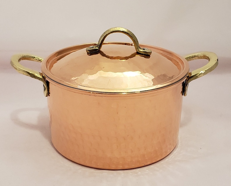 Handmade Copper Pot | Turkish Copper Pot | Copper Cookware | Copper Cooking Pot | Handled Copper Pot | Vintage Pot | Hammered Copper Pot