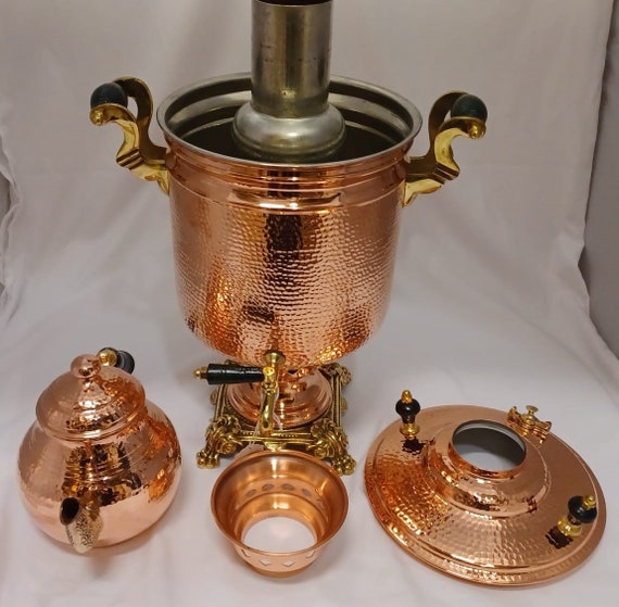 手作りの銅トルコサモワール、セマヴェール、銅セマヴェール、銅