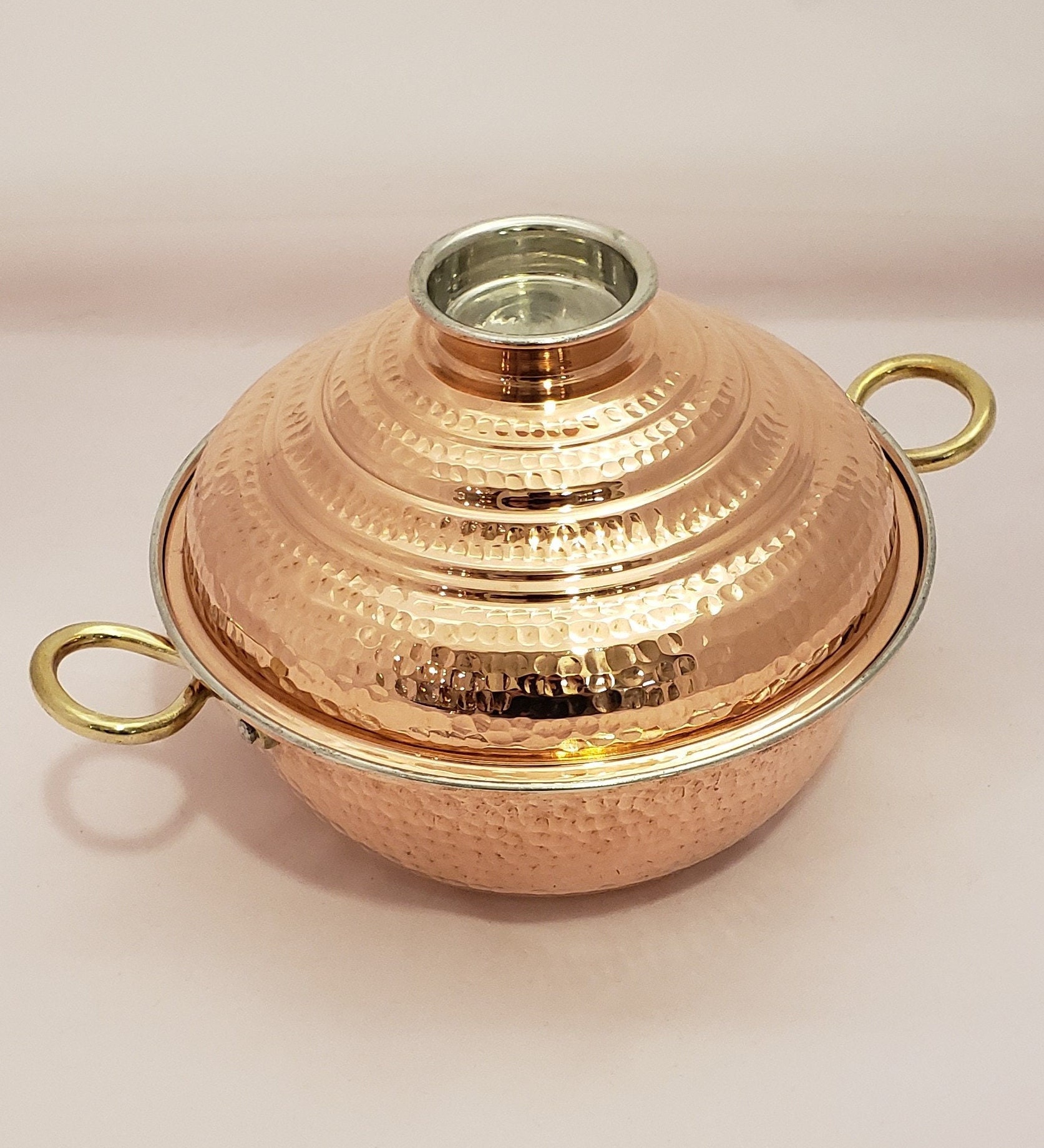 Solid Engraved Handmade Copper Cooking Potturkish Copper 