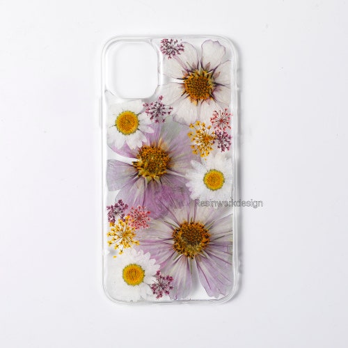 Pressed Dried Real Colorful Flower Phone Case Iphone Samsung Etsy