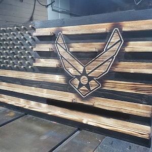 Air Force Challenge Coin Display Flag: Engraved Military Medal Rack