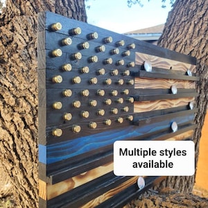 Thin Blue Line Flag Challenge Coin Display | Custom Challenge Coin Holder